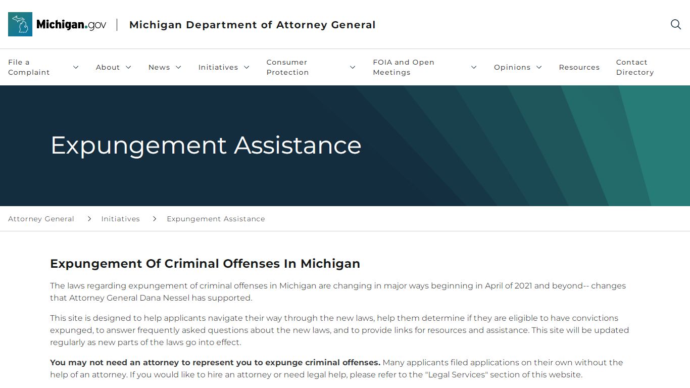 Expungement Assistance - Michigan